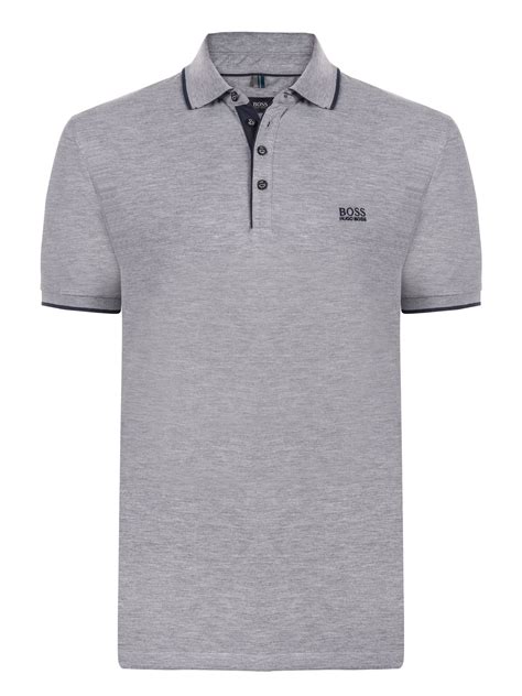 grey hugo boss polo|hugo boss monogram polo shirt.